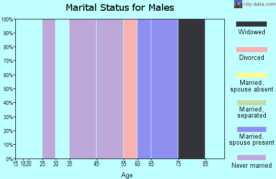 Twin Hills marital status for males