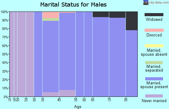 Mission Hills marital status for males