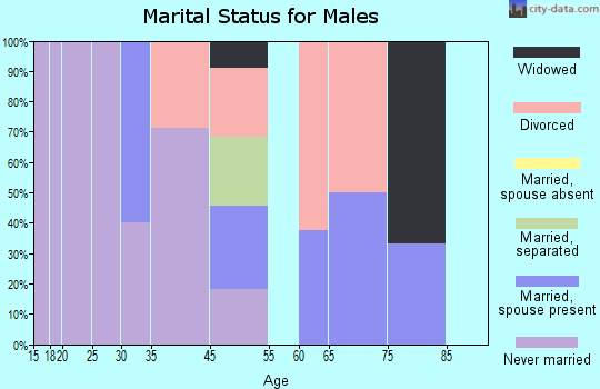 White Mountain marital status for males