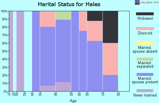 Neosho Falls marital status for males