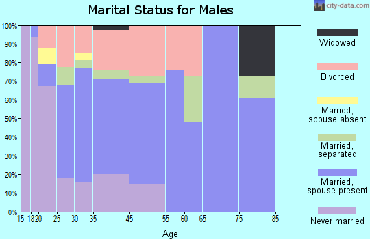 Oaklawn-Sunview marital status for males