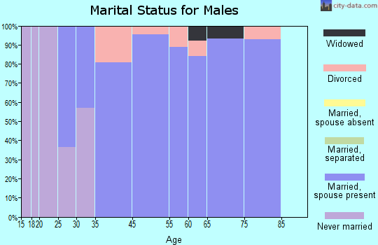 Ozawkie marital status for males