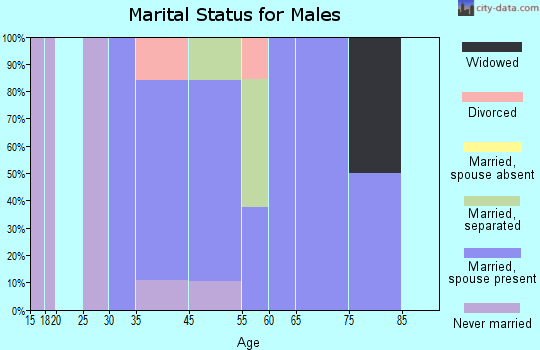Womens Bay marital status for males