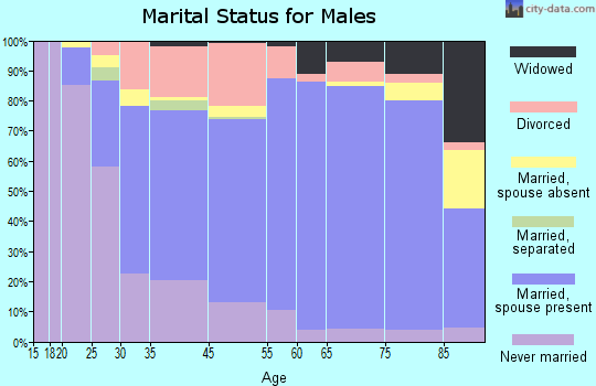 Pittsburg marital status for males