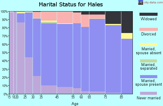 Prairie Village marital status for males