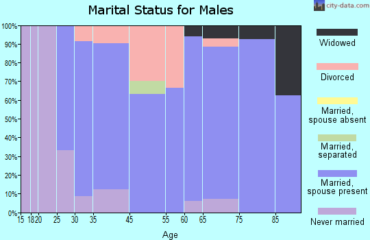 Pretty Prairie marital status for males