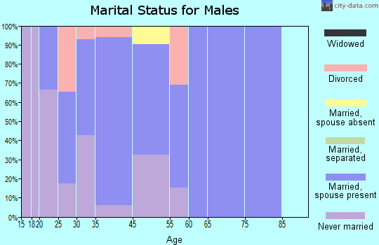 St. George marital status for males