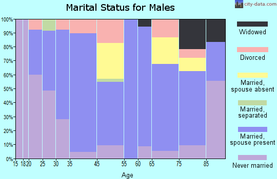 Valley Falls marital status for males