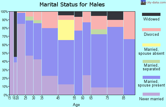 Albany marital status for males