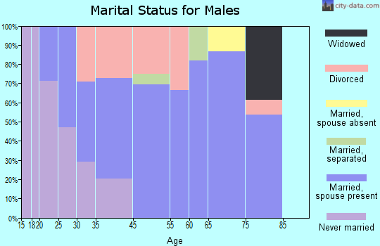 Bedford marital status for males