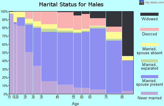 Bowling Green marital status for males