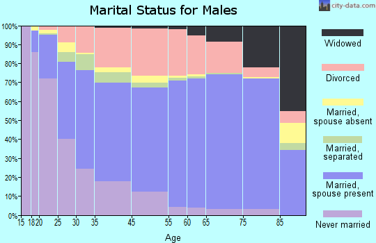 Bullhead City marital status for males
