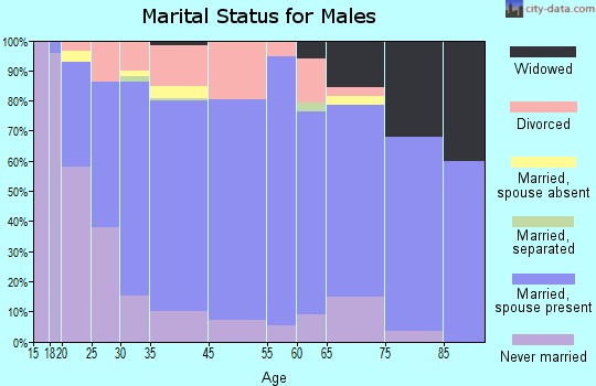 Cave City marital status for males