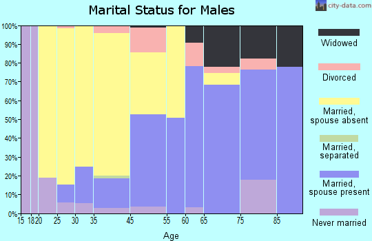 Eddyville marital status for males