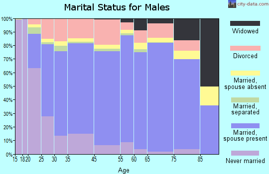 Elizabethtown marital status for males