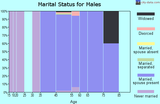 Glenview marital status for males