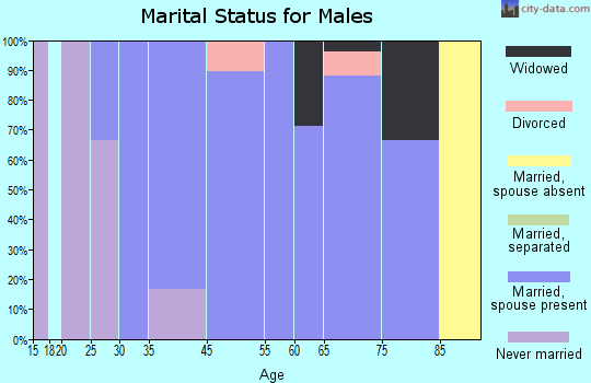 Goose Creek marital status for males