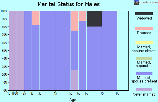 Hiseville marital status for males