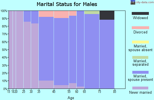 Hollow Creek marital status for males