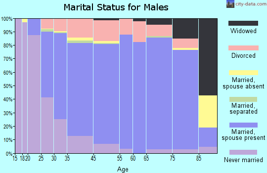 Jeffersontown marital status for males