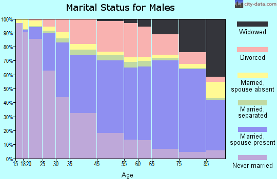 Louisville marital status for males