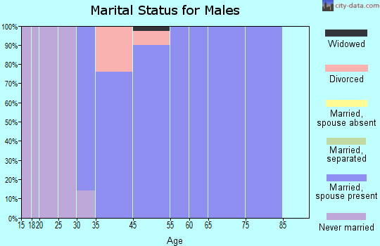 Norbourne Estates marital status for males