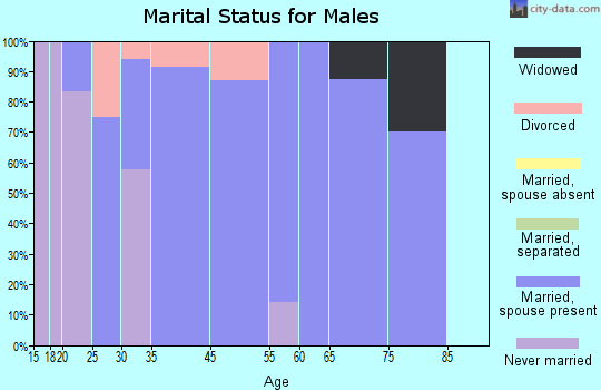 North Corbin marital status for males