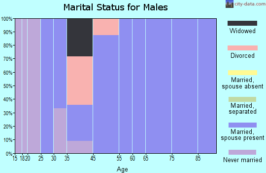 Corona de Tucson marital status for males