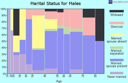 Pineville marital status for males