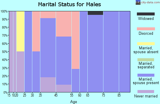 Coffee Springs marital status for males