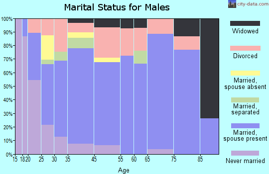 Prestonsburg marital status for males