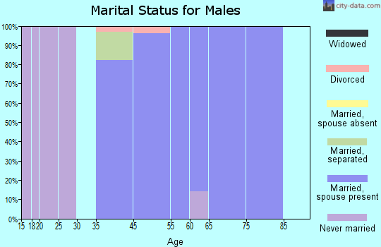 River Bluff marital status for males