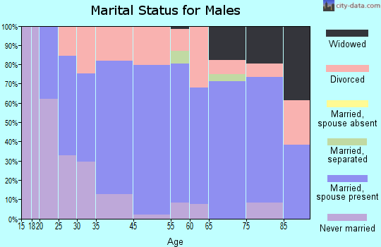 Russell Springs marital status for males
