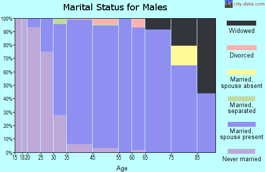 Villa Hills marital status for males