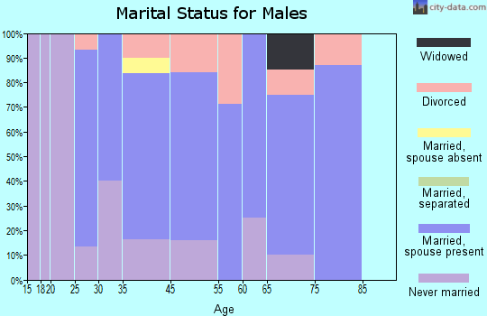 Whitesville marital status for males