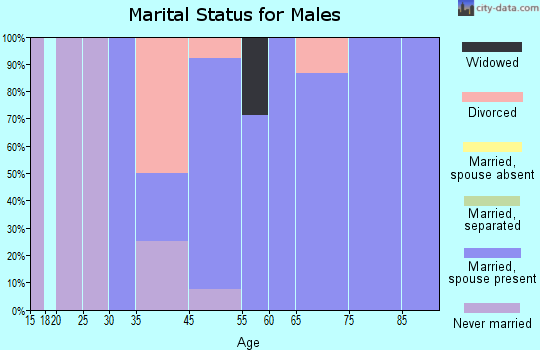 Wildwood marital status for males