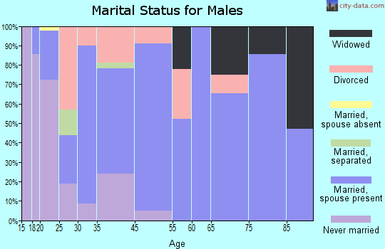 Bayou Vista marital status for males