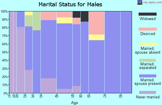 Boothville-Venice marital status for males