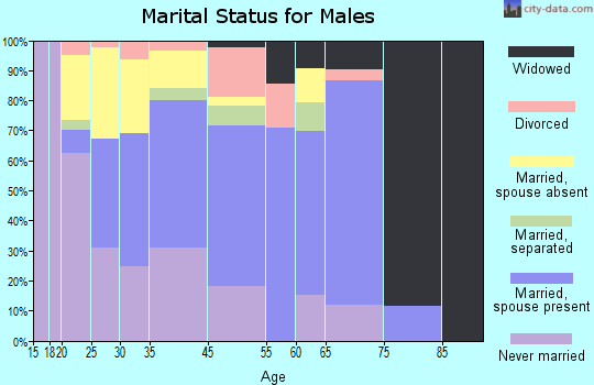Breaux Bridge marital status for males