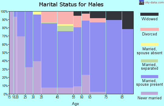 Brownfields marital status for males