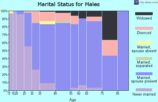 Brusly marital status for males
