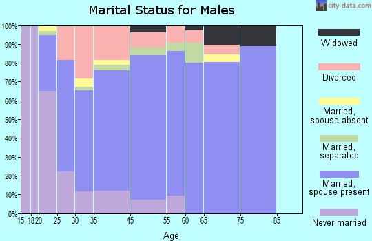 Denham Springs marital status for males
