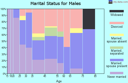 Elmwood marital status for males