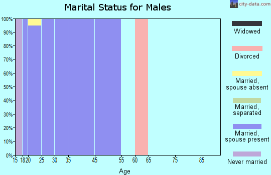 Fort Polk North marital status for males