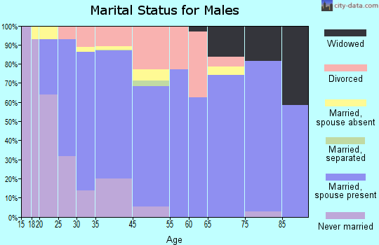 Golden Meadow marital status for males