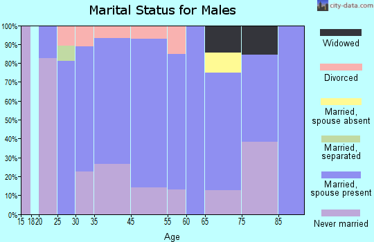 Labadieville marital status for males