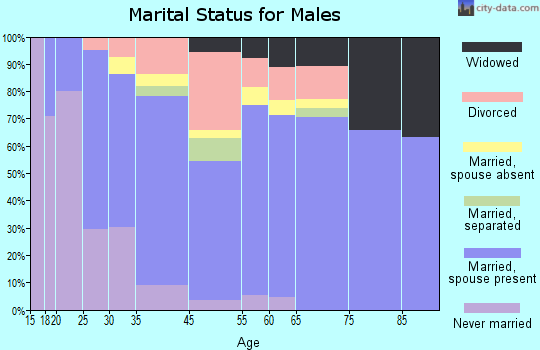 Lake Arthur marital status for males
