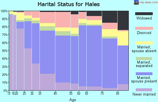 Lake Charles marital status for males