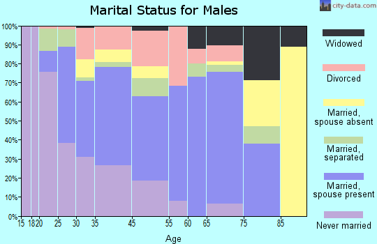 Leesville marital status for males