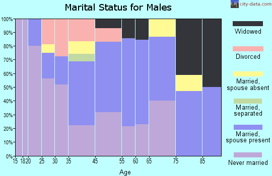 Napoleonville marital status for males